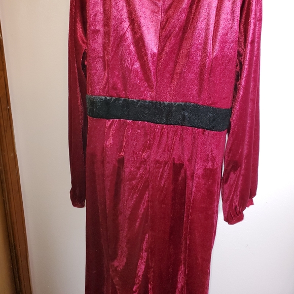 Black and Burgundy Velvet Dress NWOT - Picture 7 of 9